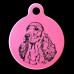 English Cocker Spaniel Engraved 31mm Large Round Pet Dog ID Tag